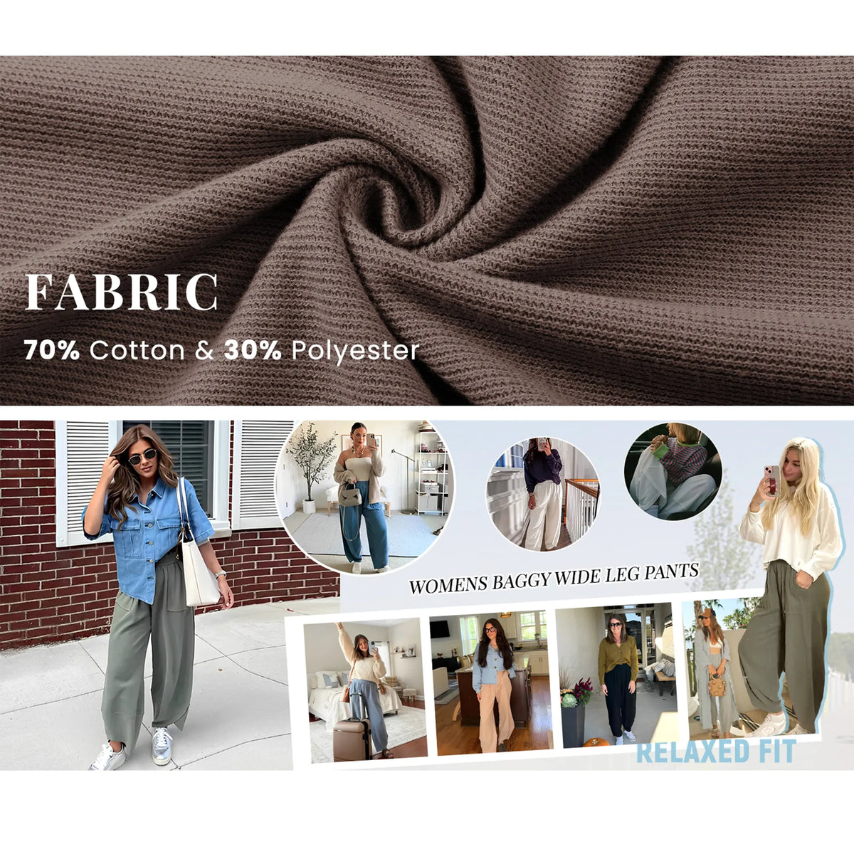 Buenoble Women's Wide Leg Harem Pants