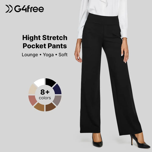 G4Free Women's High-Waist Wide-Leg Yoga Pants