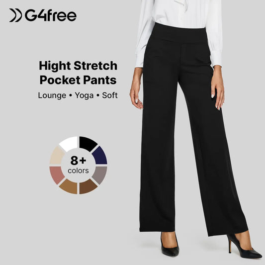 G4Free Women's High-Waist Wide-Leg Yoga Pants
