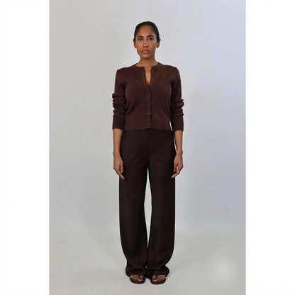 Autumnal  Satin Pant Wide-Leg Trousers in Polyester