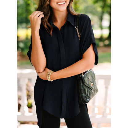 DOKOTOO Women's Dressy Casual V-Neck Button-