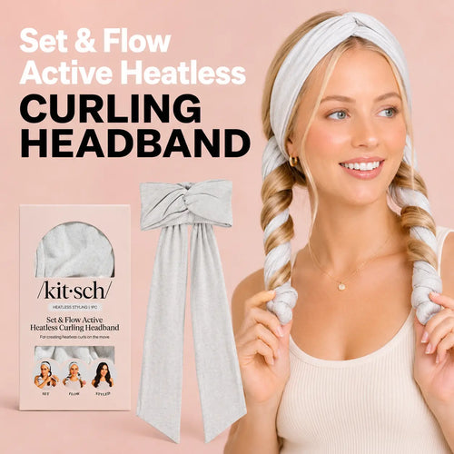 Heather Gray Heatless Curling Headband