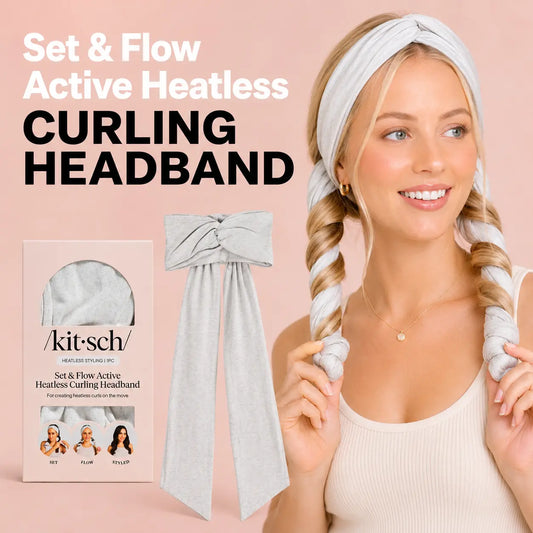 Heather Gray Heatless Curling Headband