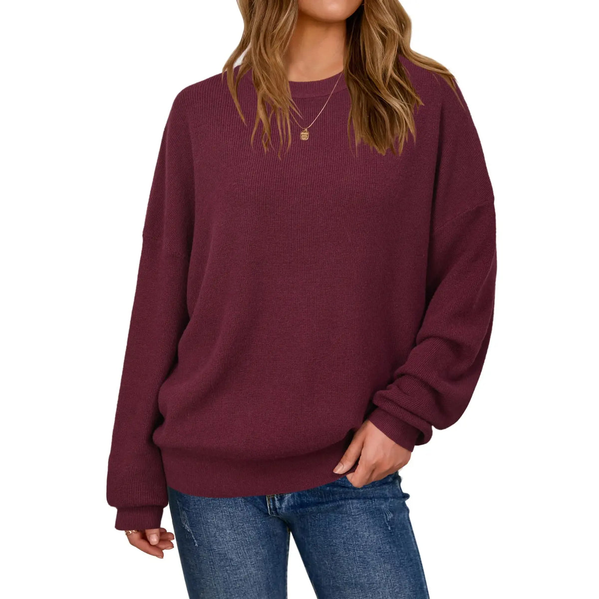 Arach&Cloz Women's Wool Blend Oversized Sweater