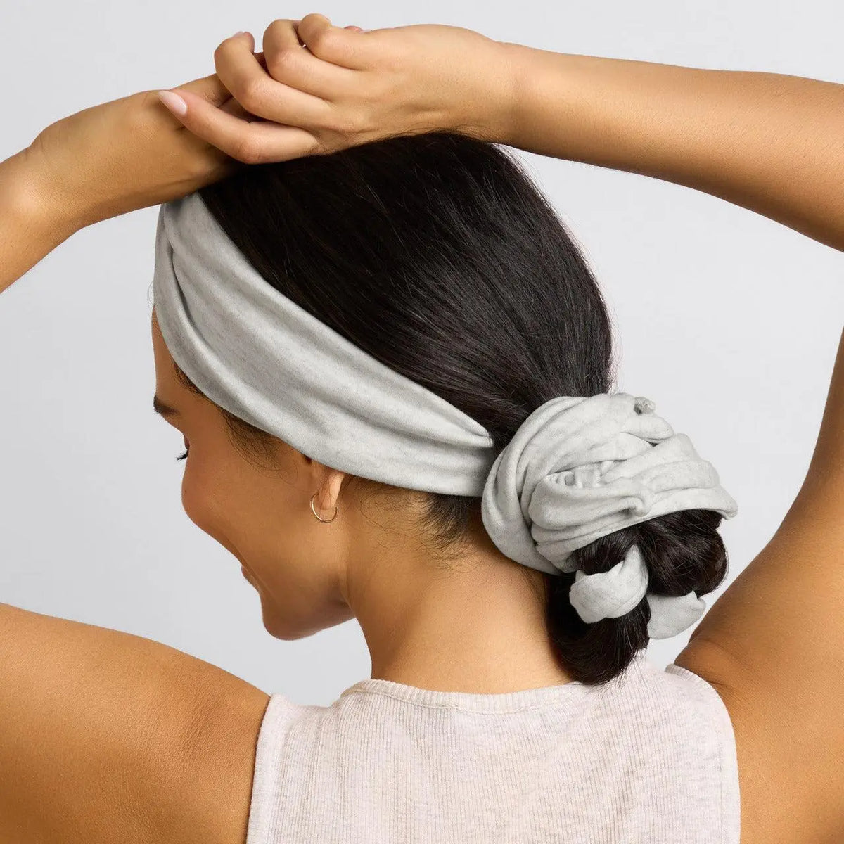 Heather Gray Heatless Curling Headband