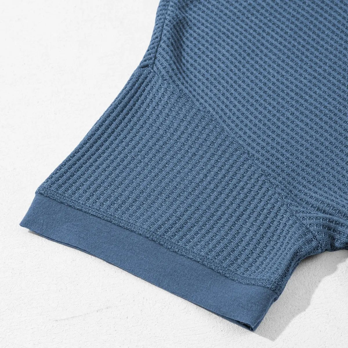 Women's Waffle Knit V-Neck Tunic Top