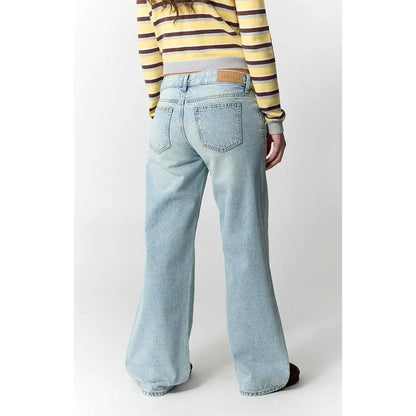 Pacsun Women's Zoe Low Rise Girlfriend Jeans Light Indigo Wash