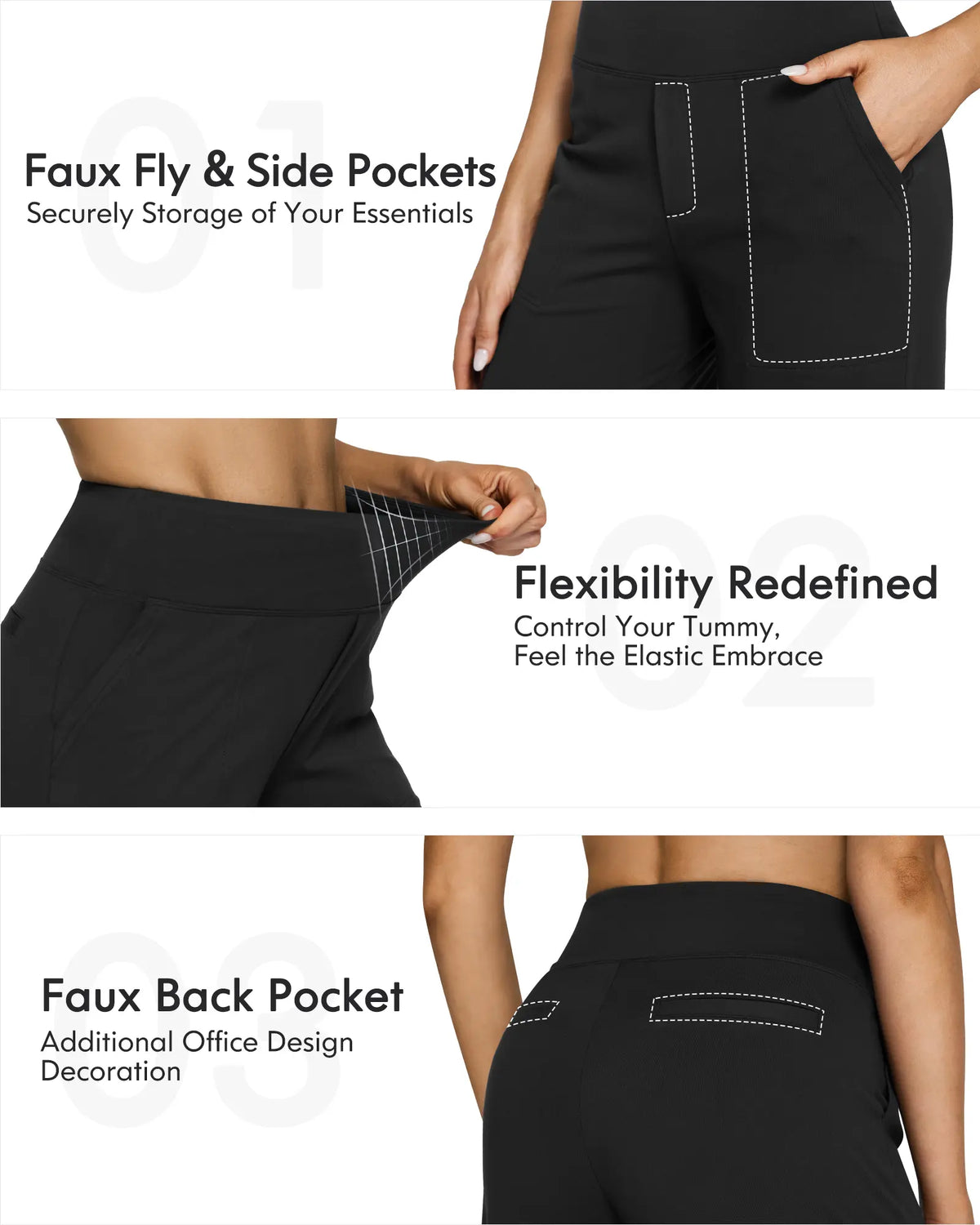 G4Free Women's High-Waist Wide-Leg Yoga Pants