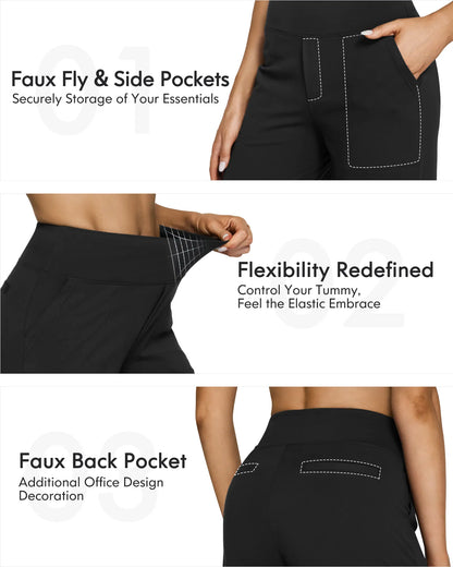 G4Free Women's High-Waist Wide-Leg Yoga Pants