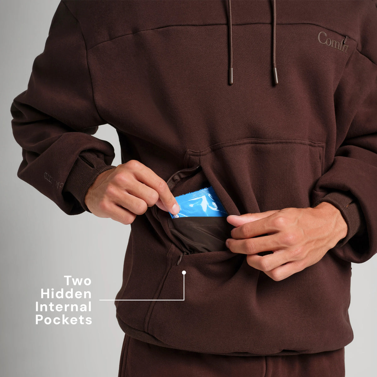 Comfrt Snak Hoodie - Heavyweight Fleece with 6 Snack Pockets