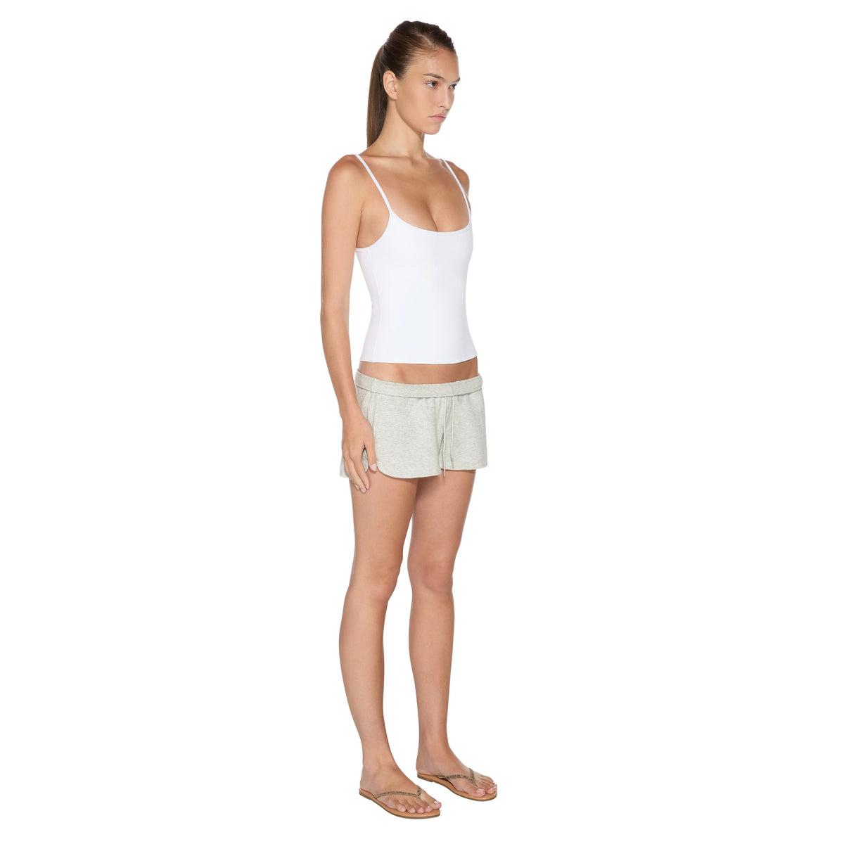 naom Tank Top in Black Heavy-Weight Jersey