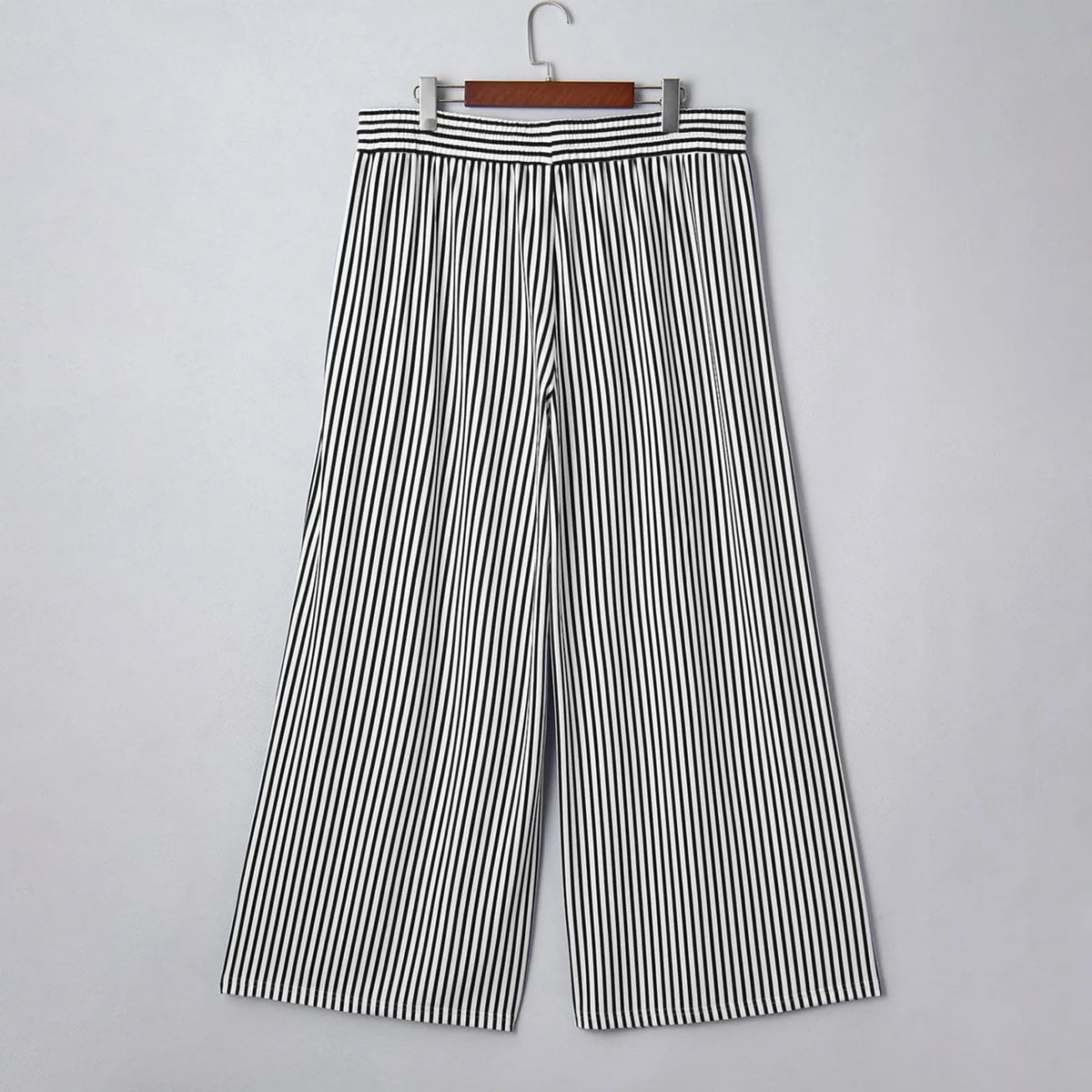 Eytino Plus Size Striped Wide Leg Pants