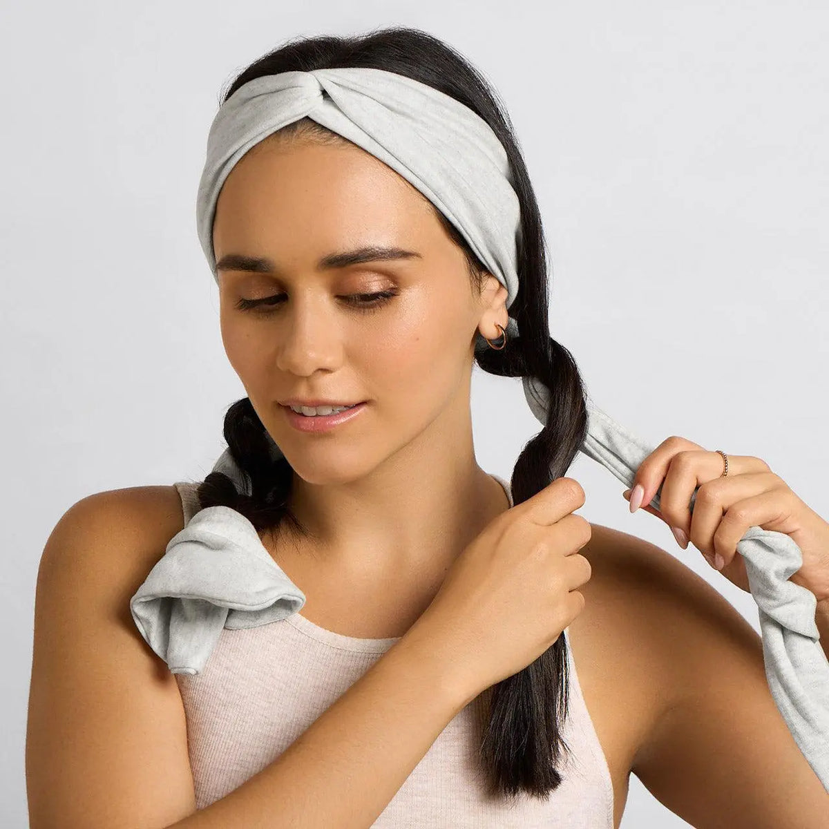 Heather Gray Heatless Curling Headband