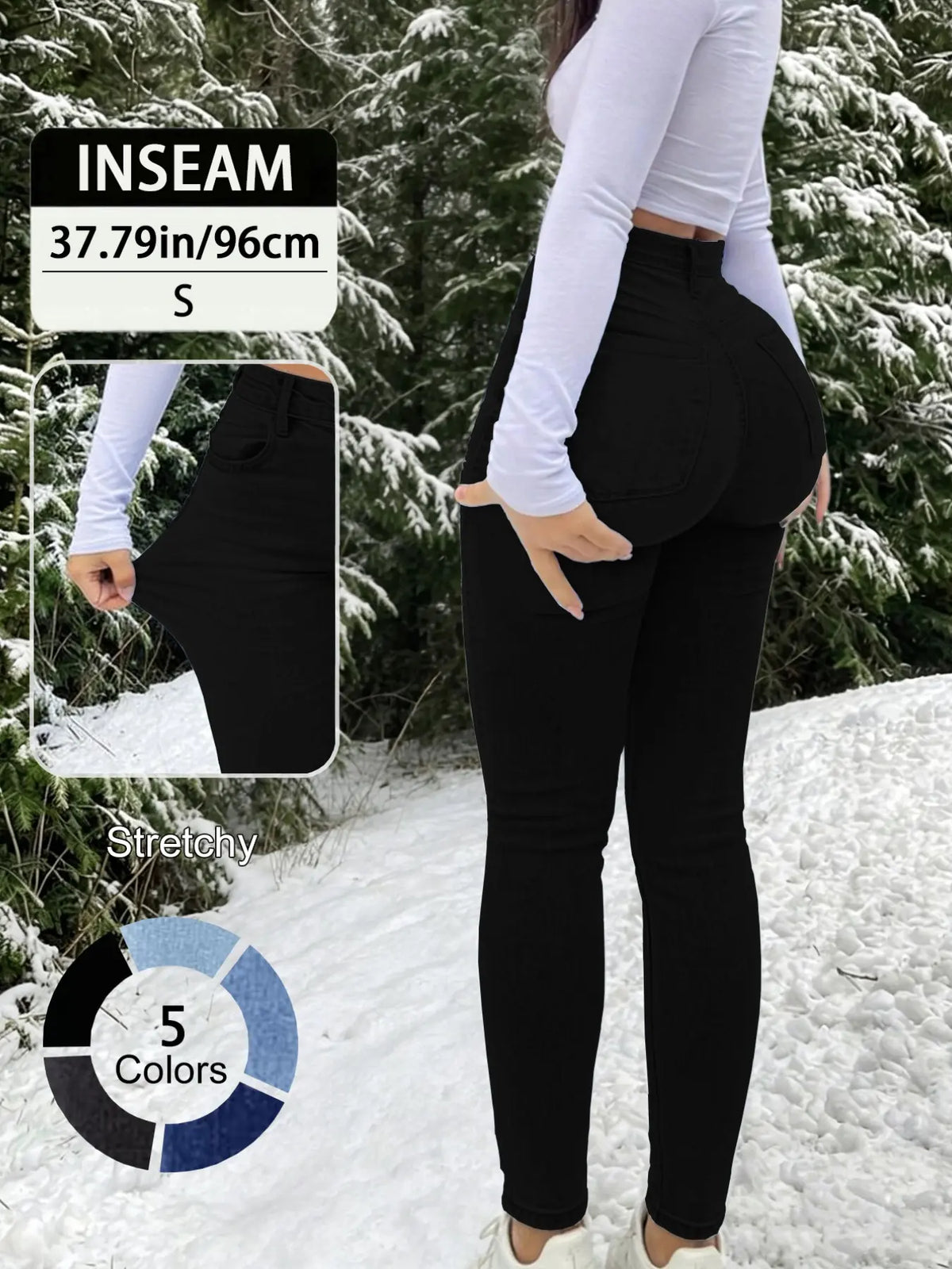 Women's High Waist Slim-Fit Long Pants