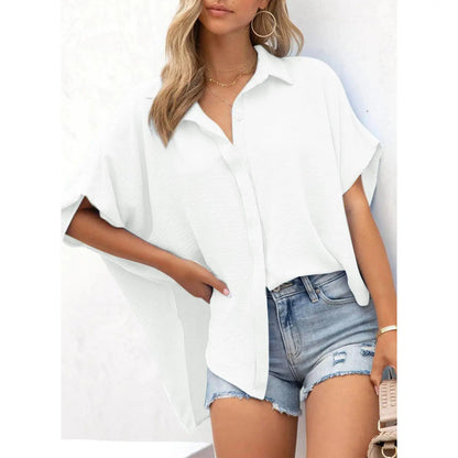 DOKOTOO Women's Dressy Casual V-Neck Button-
