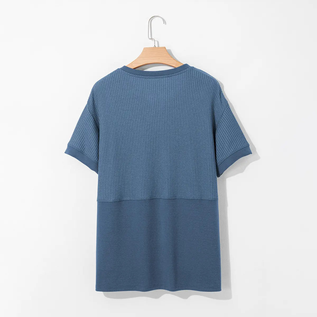 Women's Waffle Knit V-Neck Tunic Top