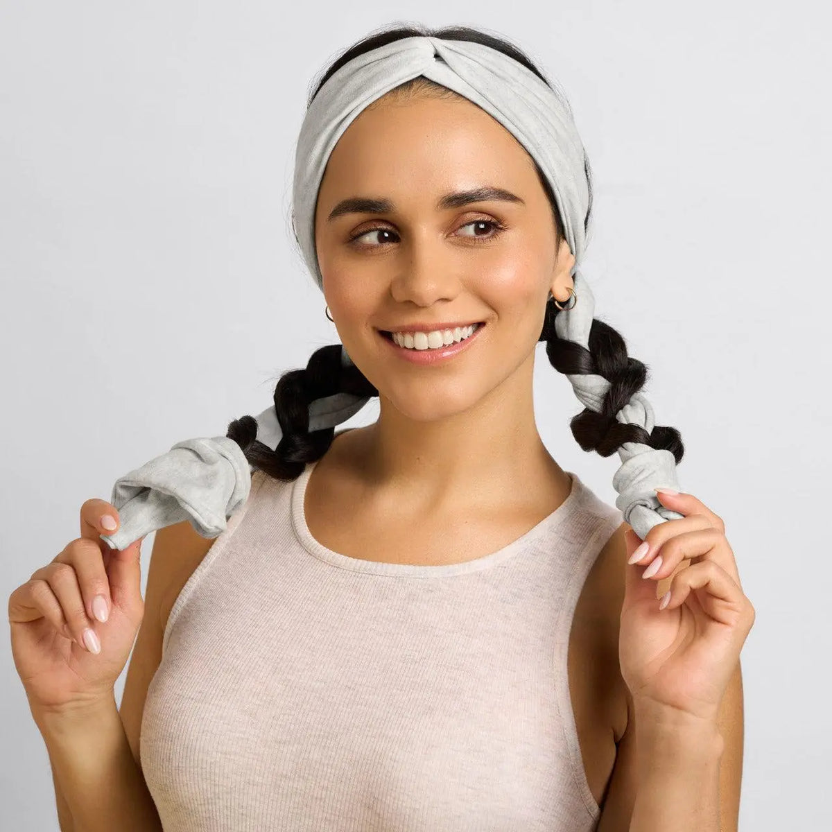 Heather Gray Heatless Curling Headband
