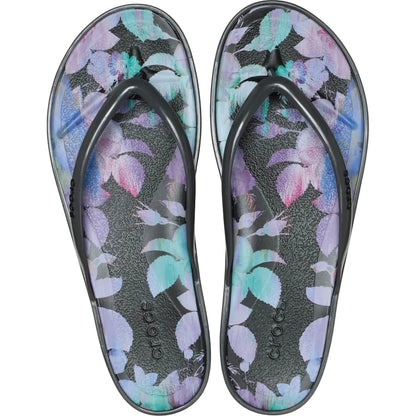 Crocs Women's Miami Flip Flops, Floral Print