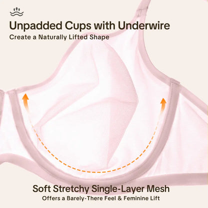 HSIA Seraphina Unlined Mesh Halter Bra Plus Size