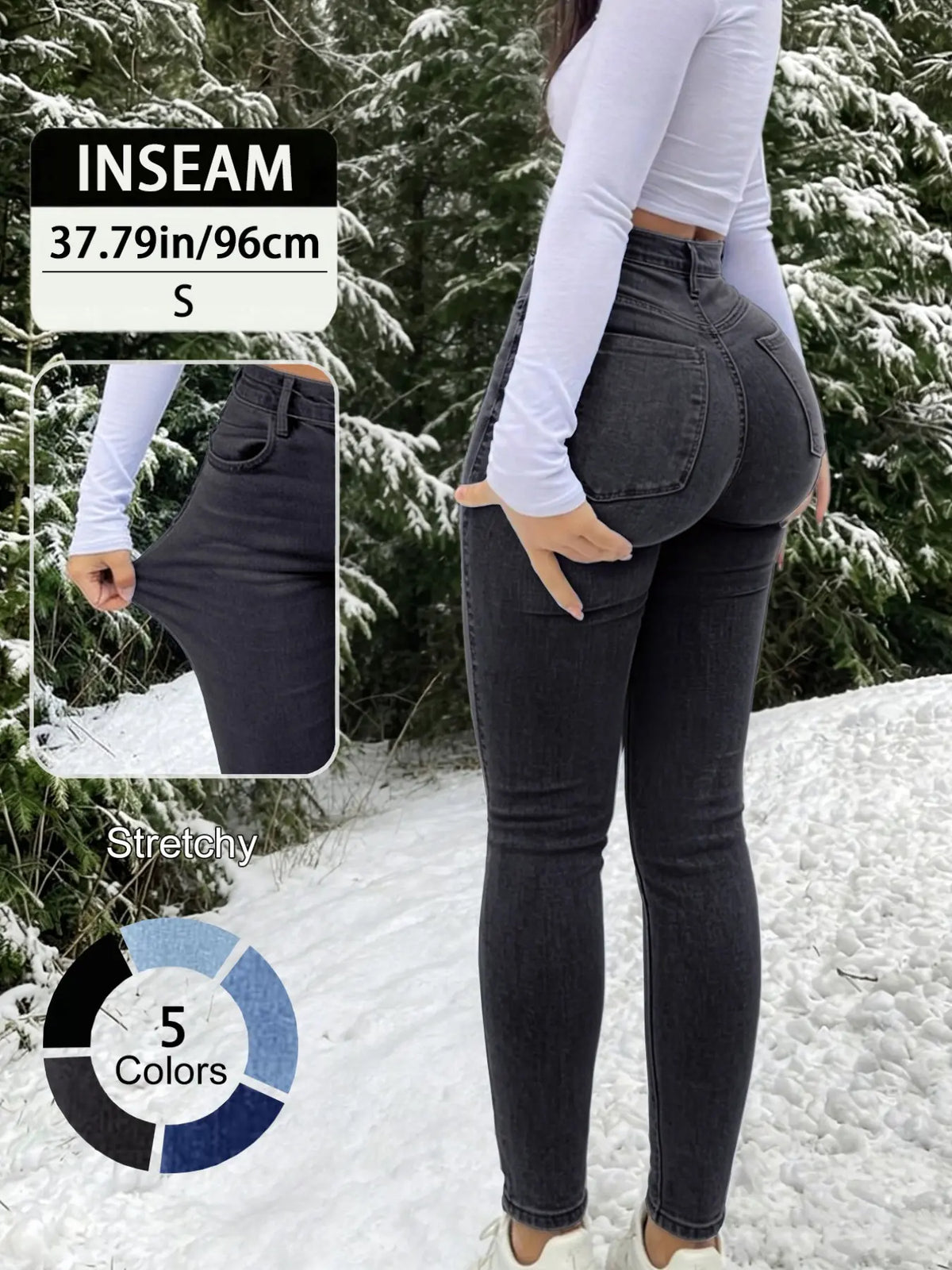 Women's High Waist Slim-Fit Long Pants