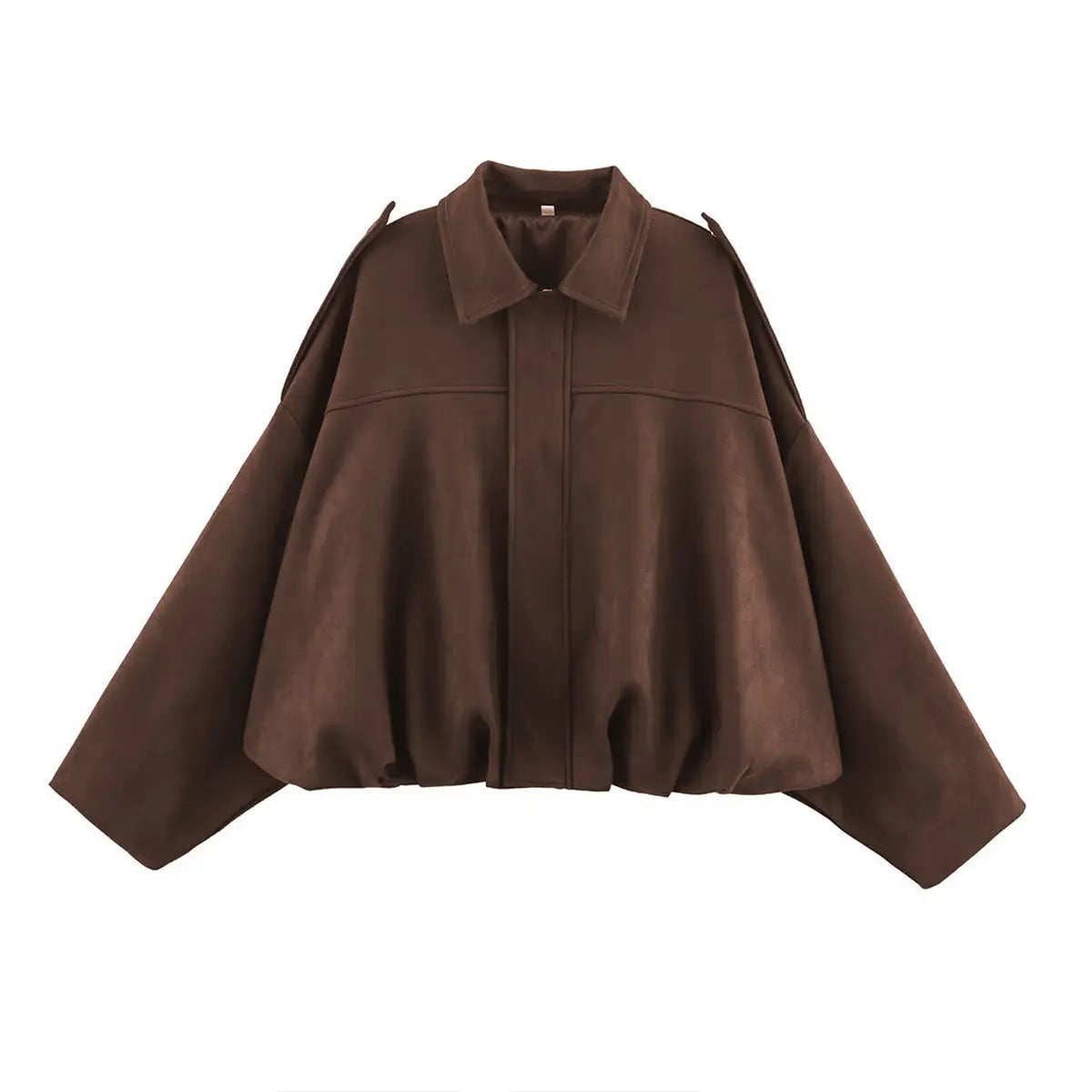 Katch Me Chic Women's Winter Vintage Collared Zipper Jacket - Oversized Outerwear for Ladies