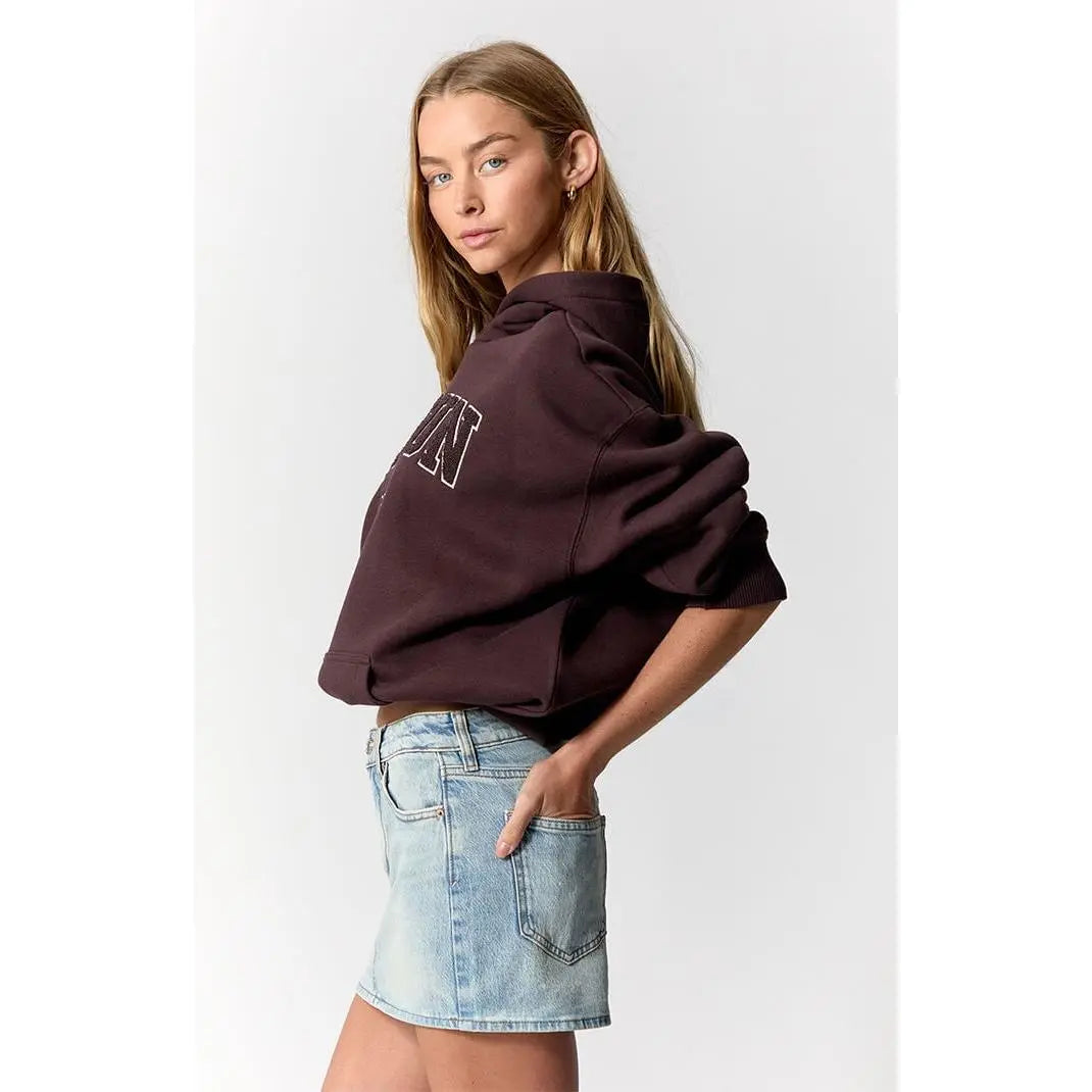 Pacsun Bella Stretch Mid Rise Jean Mini Skirt