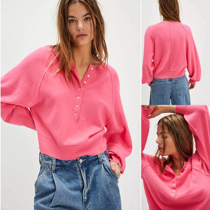 UANEO Women's Long Sleeve Knit Sweater Lightweight for Fall