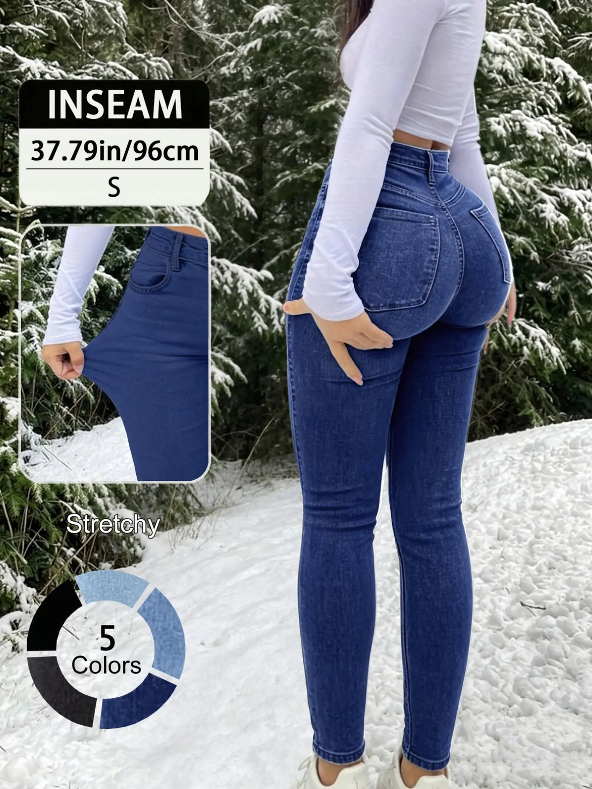 Women's High Waist Slim-Fit Long Pants