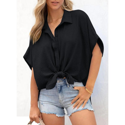 DOKOTOO Women's Dressy Casual V-Neck Button-