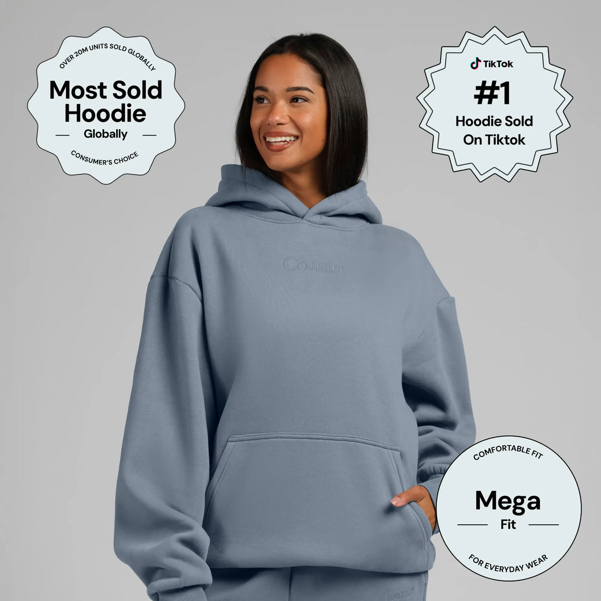 Comfrt Signature Hoodie Mega - Unisex Comfortable Lounge & Layering Essential
