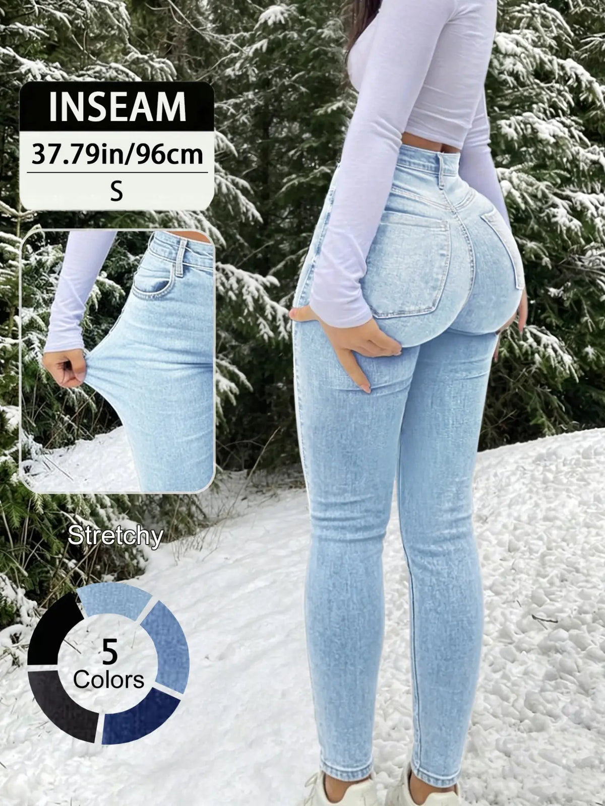 Women's High Waist Slim-Fit Long Pants