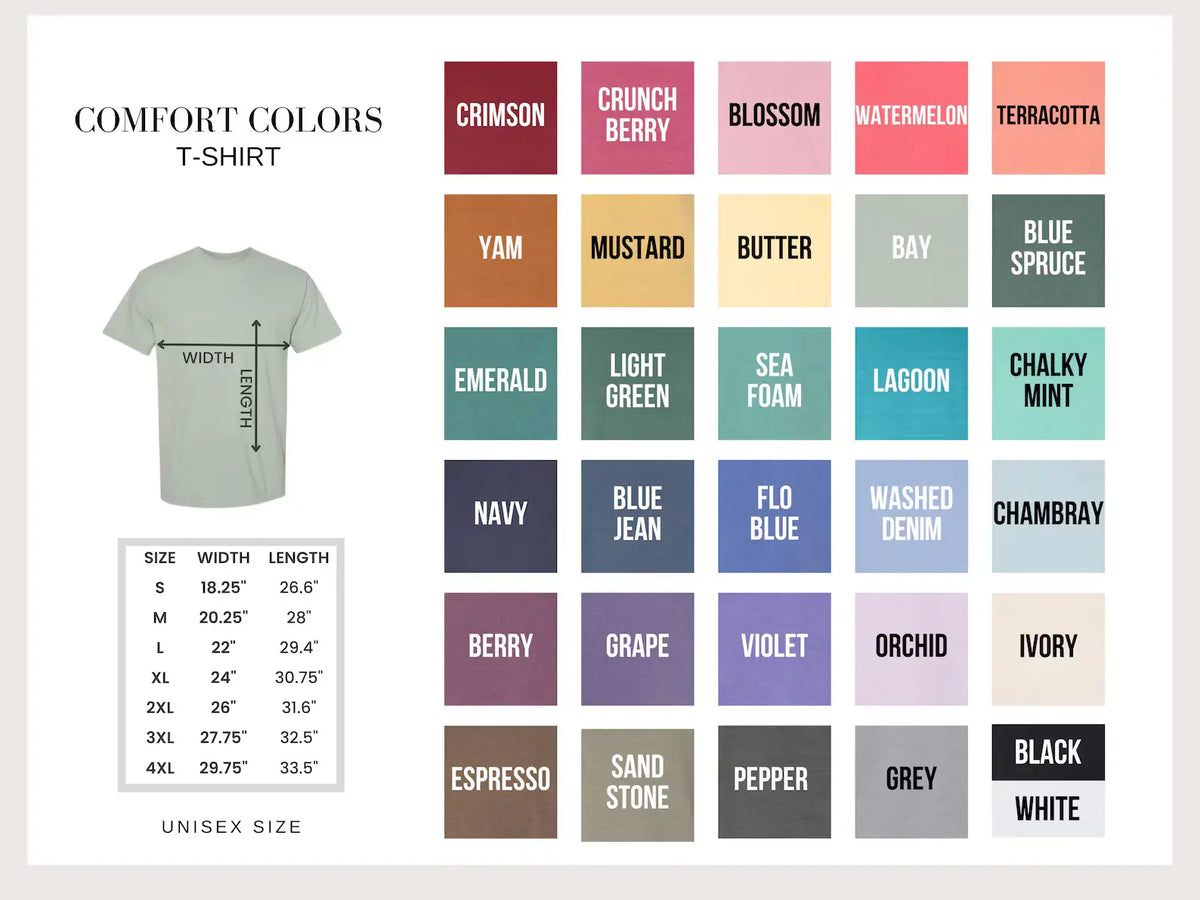 Retro USA Floral Comfort Colors Shirt