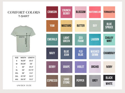 Retro USA Floral Comfort Colors Shirt