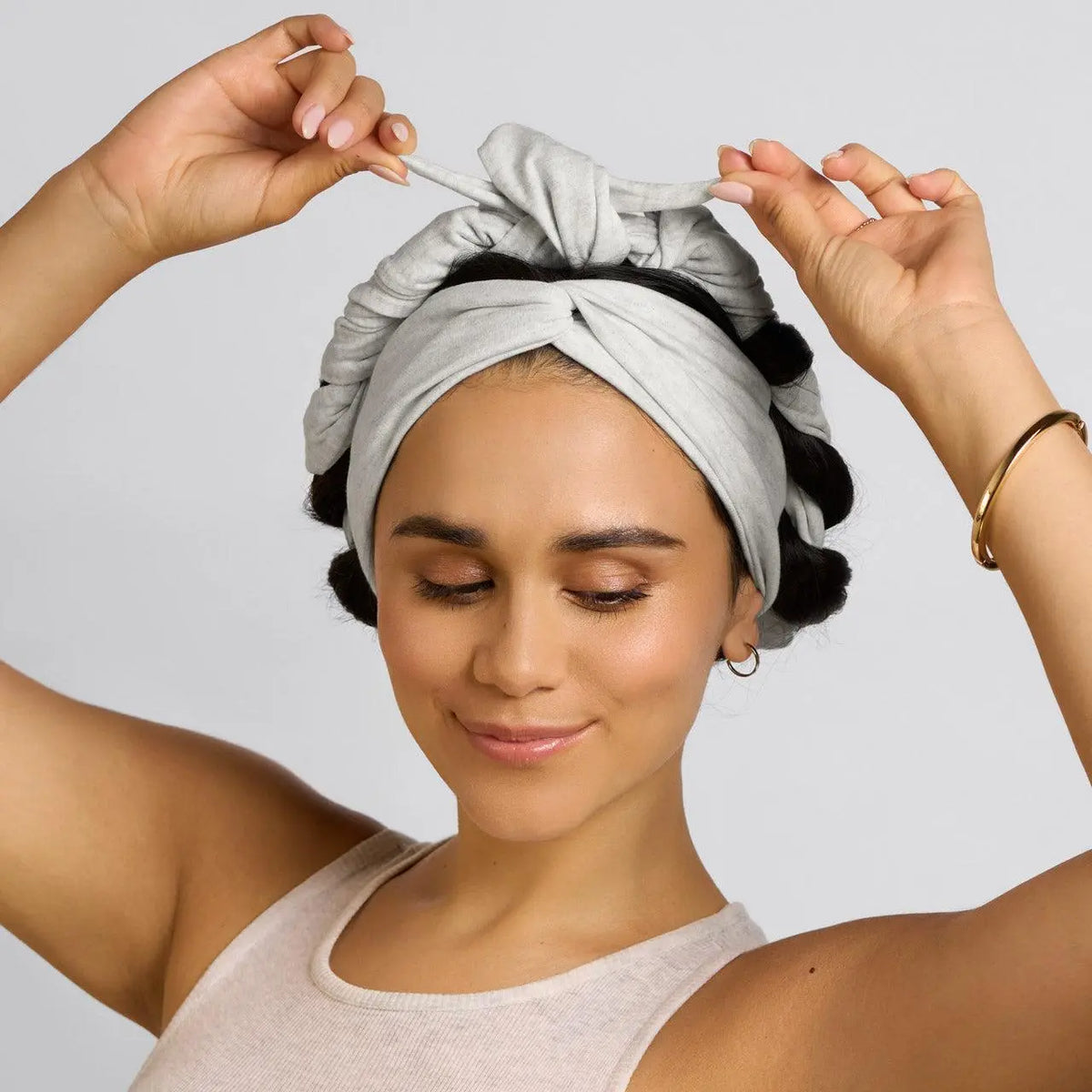 Heather Gray Heatless Curling Headband