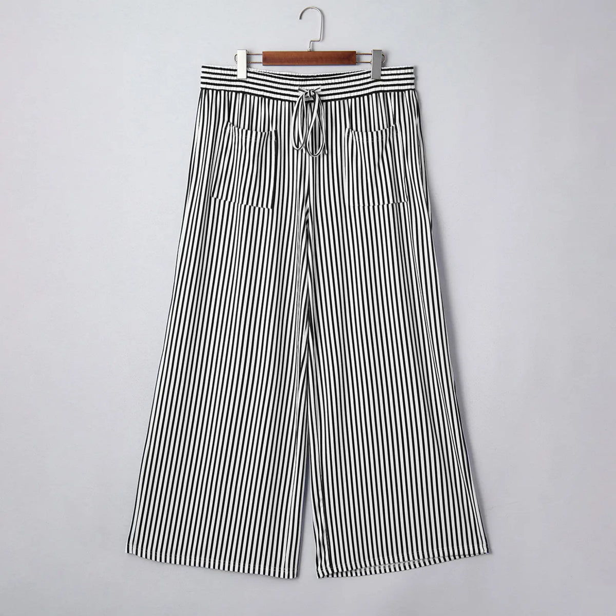 Eytino Plus Size Striped Wide Leg Pants