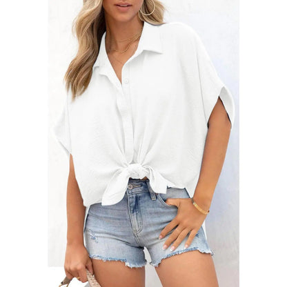 DOKOTOO Women's Dressy Casual V-Neck Button-