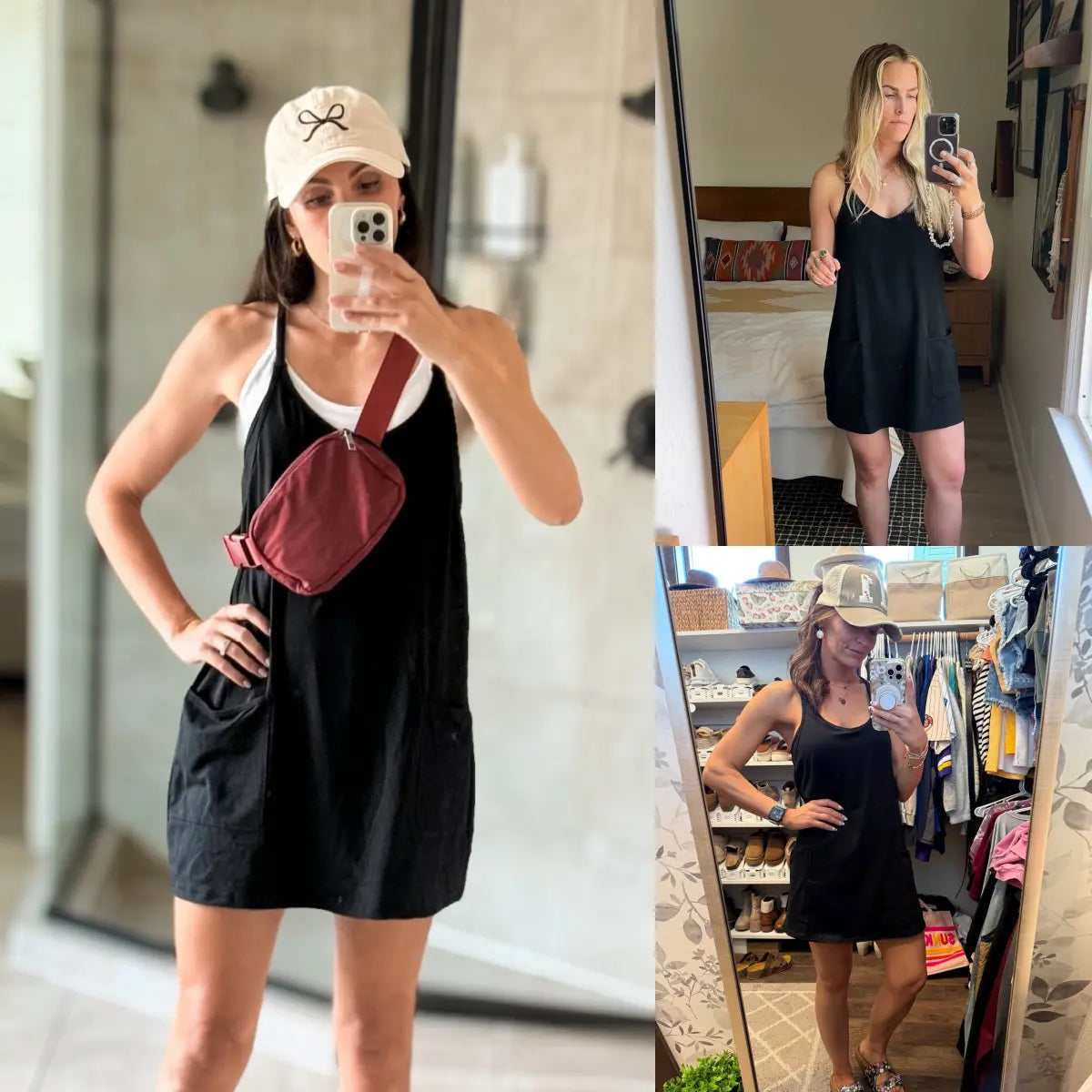 Tanming Women's Athletic Romper Dress with Pockets
